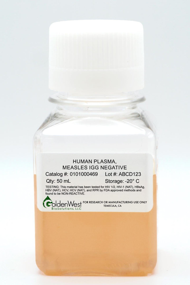 Human Plasma, Measles IgG Negative