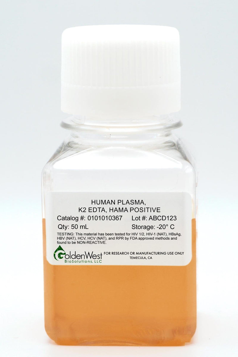 Human Plasma, K2 EDTA, HAMA Positive