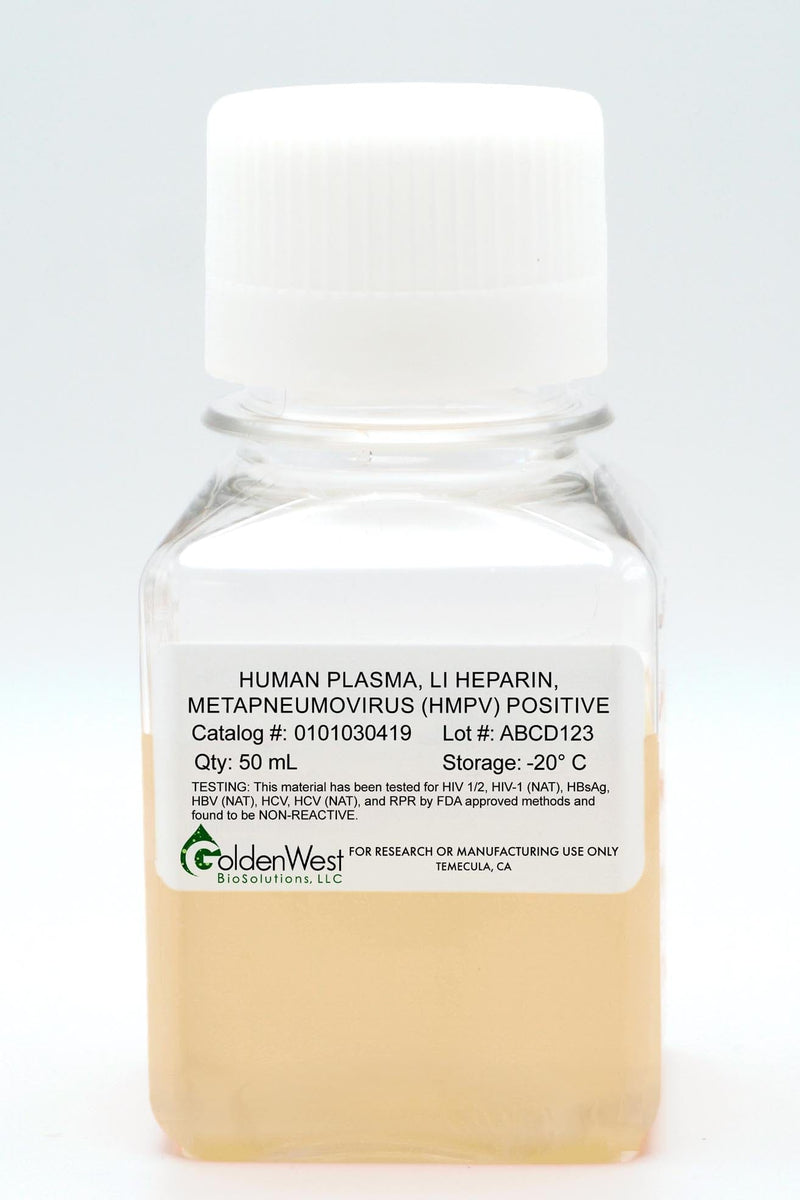 Human Plasma, Li Heparin, Metapneumovirus (hMPV) Positive