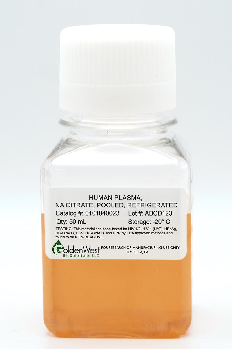 Human Plasma, Na Citrate, Pooled, Refrigerated