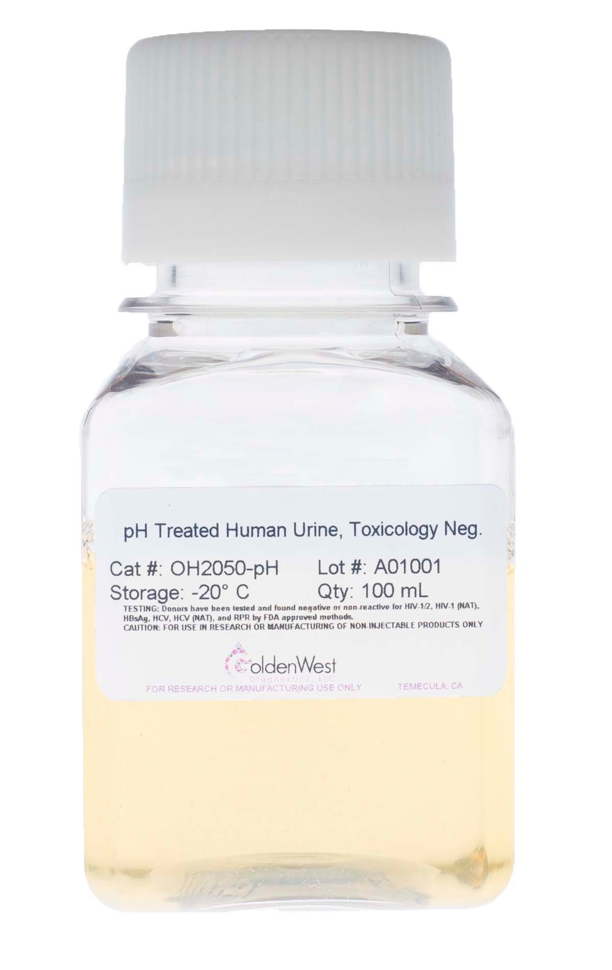 Golden West Diagnostics, LLC Toxicology, Saliva and Urine pH Treated Human Urine Toxicology Neg. OH2050-pH